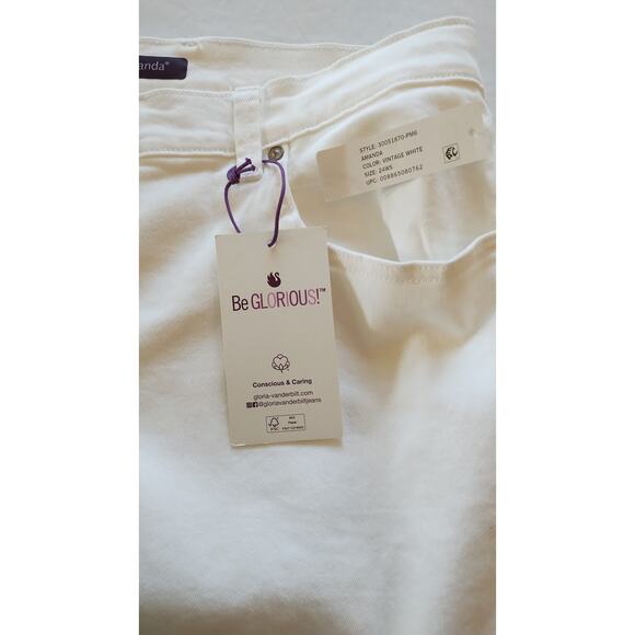 NWT Gloria Vanderbilt Amanda Slimming Jeans Women Size 24W Short Vintage White - Picture 10 of 16